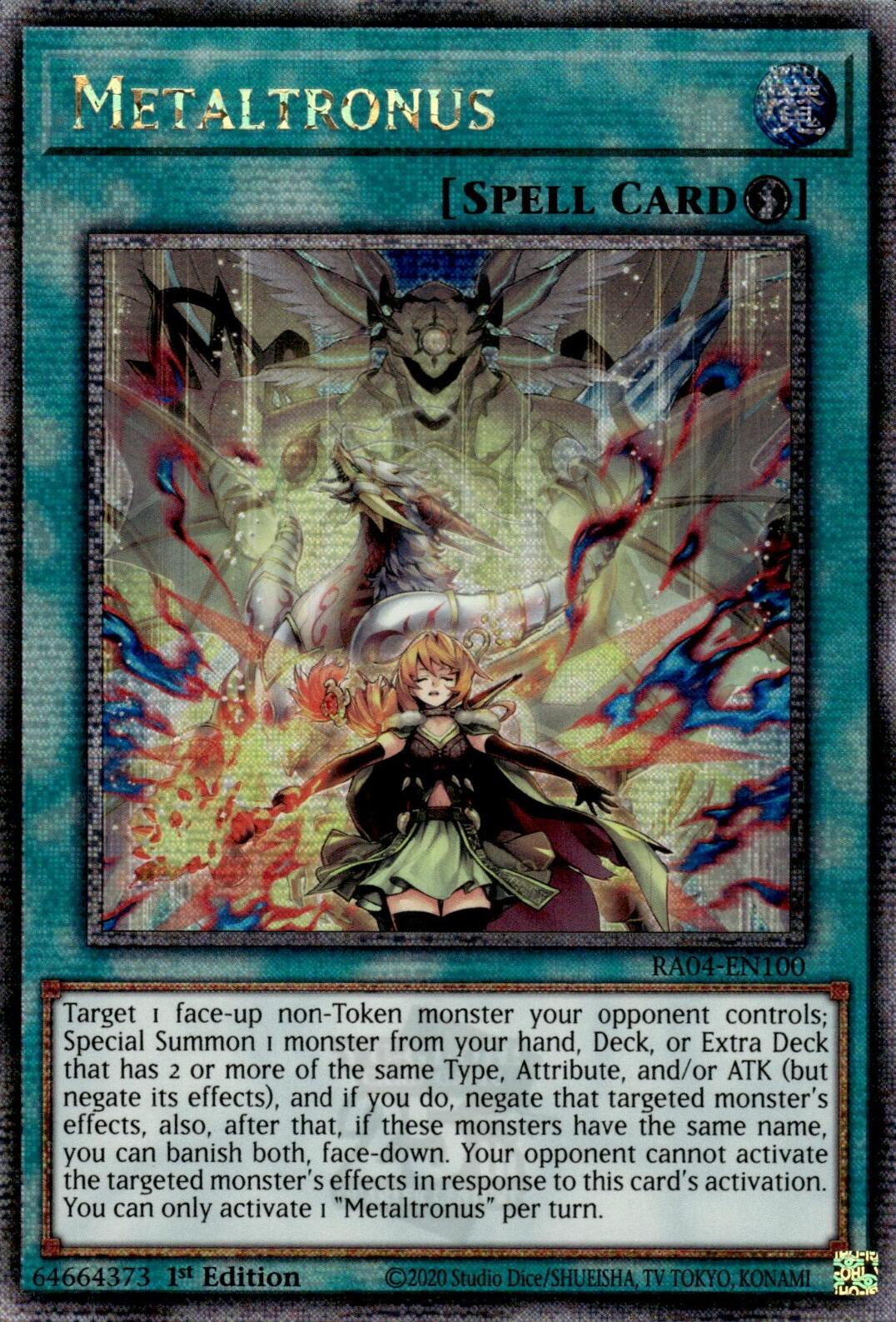 Metaltronus [RA04-EN100] Quarter Century Secret Rare | Jomio and Rueliete's Cards and Comics