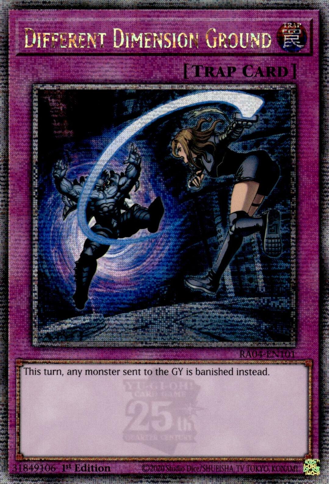Different Dimension Ground [RA04-EN101] Quarter Century Secret Rare | Jomio and Rueliete's Cards and Comics