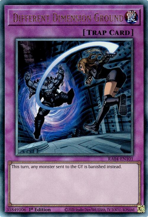 Different Dimension Ground [RA04-EN101] Prismatic Ultimate Rare | Jomio and Rueliete's Cards and Comics
