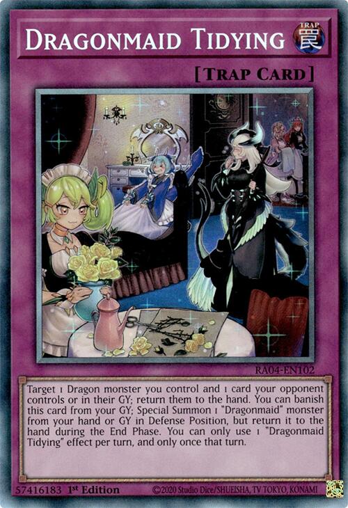 Dragonmaid Tidying [RA04-EN102] Prismatic Collector's Rare | Jomio and Rueliete's Cards and Comics