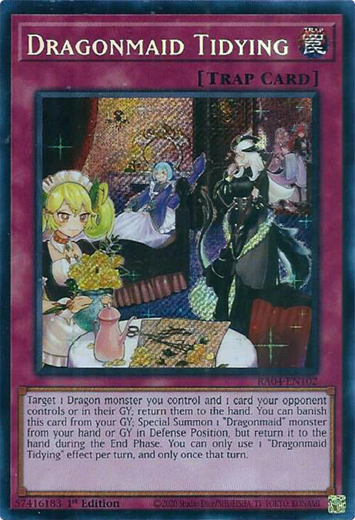 Dragonmaid Tidying [RA04-EN102] Secret Rare | Jomio and Rueliete's Cards and Comics