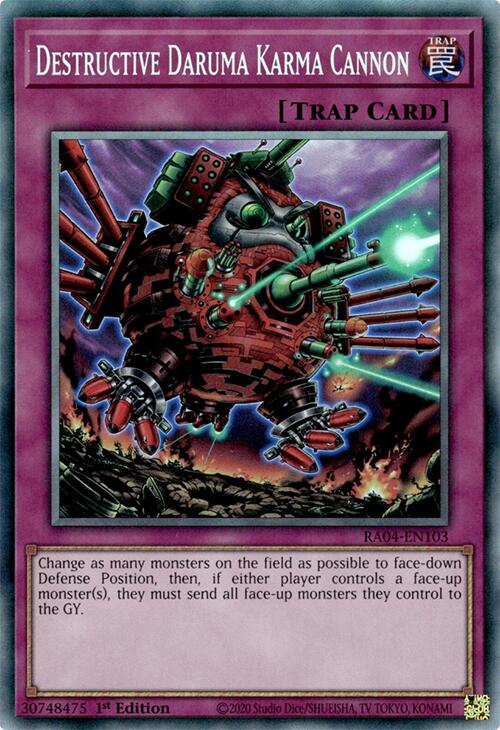 Destructive Daruma Karma Cannon [RA04-EN103] Prismatic Collector's Rare | Jomio and Rueliete's Cards and Comics