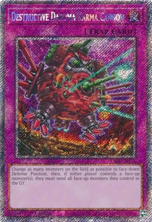 Destructive Daruma Karma Cannon [RA04-EN103] Platinum Secret Rare | Jomio and Rueliete's Cards and Comics