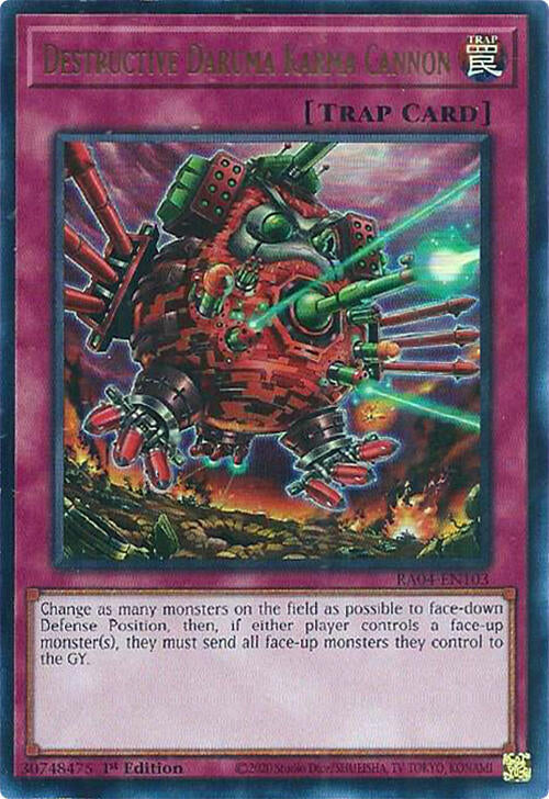 Destructive Daruma Karma Cannon [RA04-EN103] Ultra Rare | Jomio and Rueliete's Cards and Comics