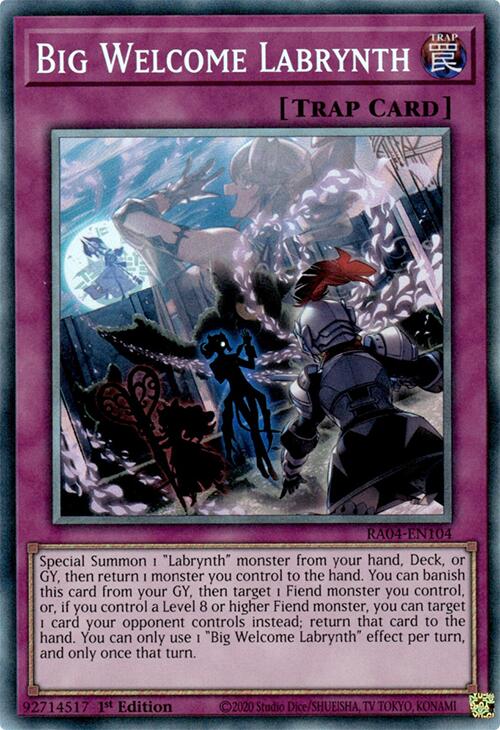 Big Welcome Labrynth [RA04-EN104] Prismatic Collector's Rare | Jomio and Rueliete's Cards and Comics