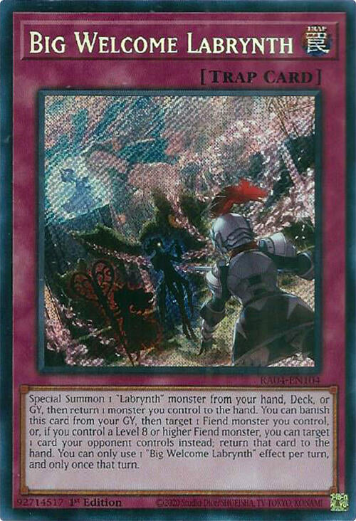 Big Welcome Labrynth [RA04-EN104] Secret Rare | Jomio and Rueliete's Cards and Comics