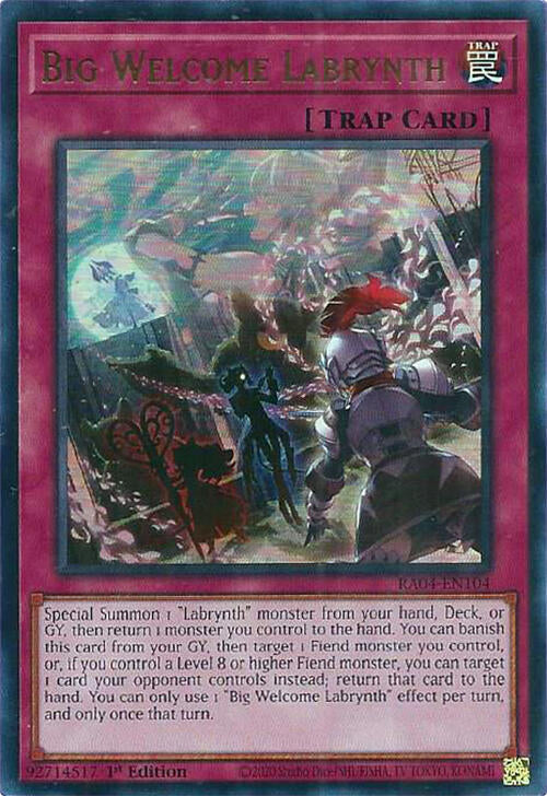 Big Welcome Labrynth [RA04-EN104] Ultra Rare | Jomio and Rueliete's Cards and Comics