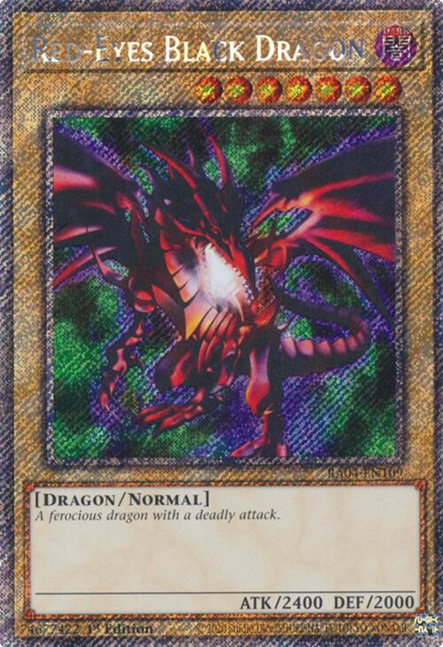 Red-Eyes Black Dragon (4th Art) [RA04-EN109] Platinum Secret Rare | Jomio and Rueliete's Cards and Comics