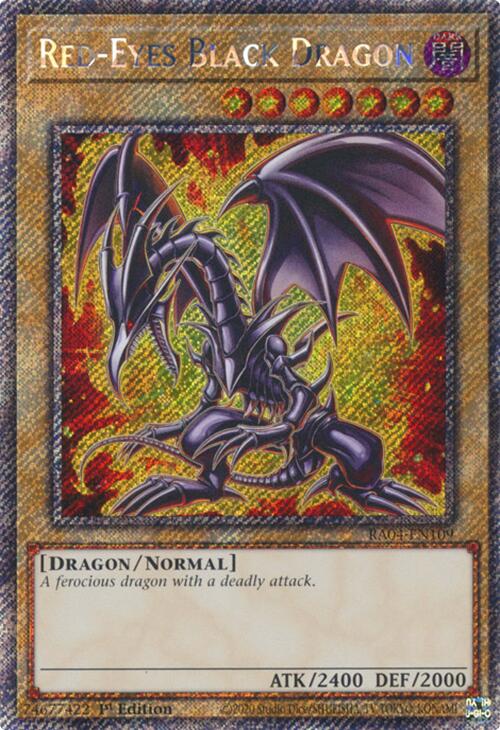Red-Eyes Black Dragon (7th Art) [RA04-EN109] Platinum Secret Rare | Jomio and Rueliete's Cards and Comics