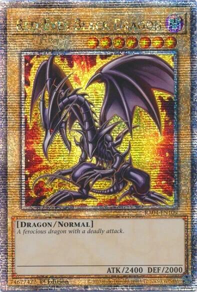 Red-Eyes Black Dragon (7th Art) [RA04-EN109] Quarter Century Secret Rare | Jomio and Rueliete's Cards and Comics