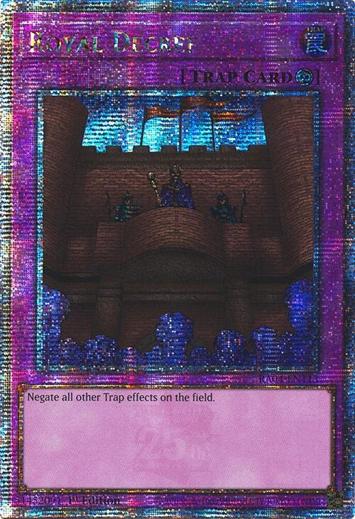 Royal Decree [RA04-EN113] Quarter Century Secret Rare | Jomio and Rueliete's Cards and Comics