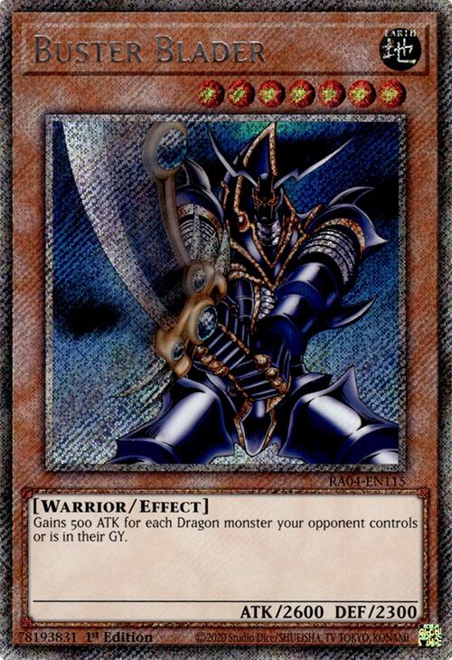 Buster Blader [RA04-EN115] Platinum Secret Rare | Jomio and Rueliete's Cards and Comics