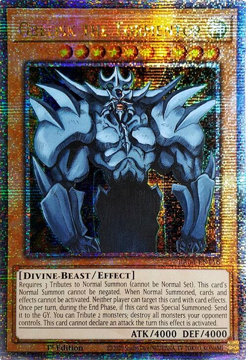 Obelisk the Tormentor [RA04-EN116] Quarter Century Secret Rare | Jomio and Rueliete's Cards and Comics