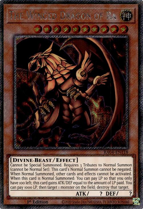 The Winged Dragon of Ra [RA04-EN118] Platinum Secret Rare | Jomio and Rueliete's Cards and Comics