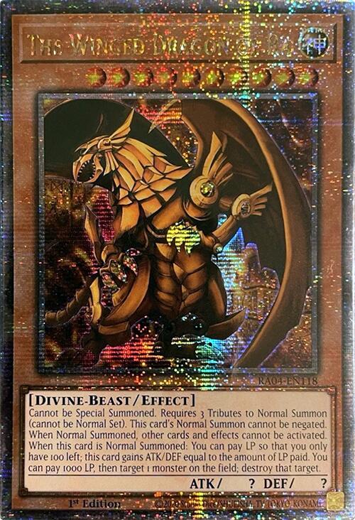 The Winged Dragon of Ra [RA04-EN118] Quarter Century Secret Rare | Jomio and Rueliete's Cards and Comics