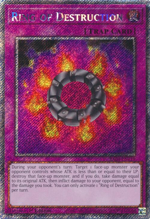 Ring of Destruction [RA04-EN119] Platinum Secret Rare | Jomio and Rueliete's Cards and Comics