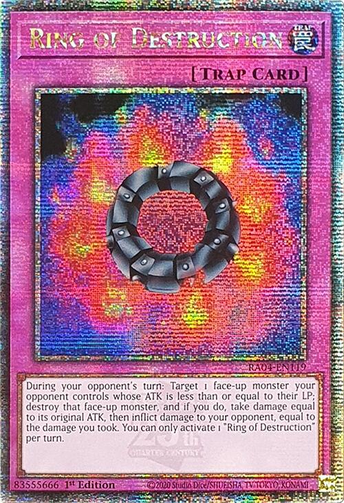 Ring of Destruction [RA04-EN119] Quarter Century Secret Rare | Jomio and Rueliete's Cards and Comics