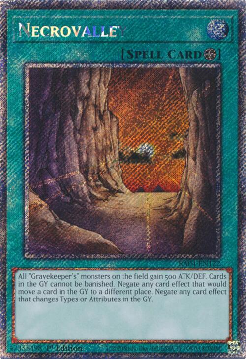 Necrovalley [RA04-EN122] Platinum Secret Rare | Jomio and Rueliete's Cards and Comics