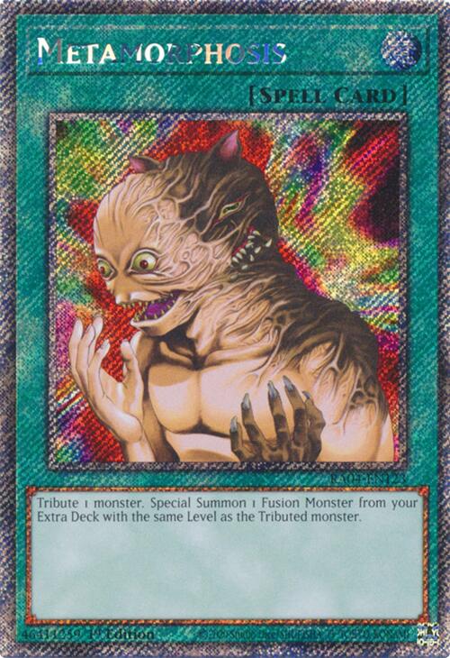 Metamorphosis [RA04-EN123] Platinum Secret Rare | Jomio and Rueliete's Cards and Comics