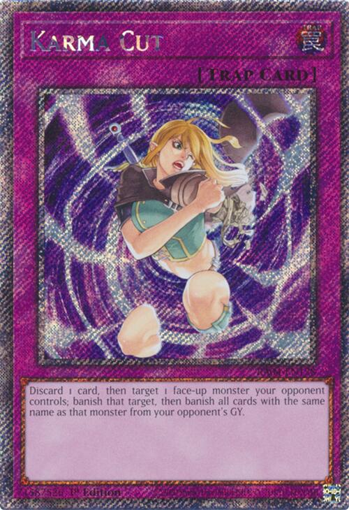 Karma Cut [RA04-EN128] Platinum Secret Rare | Jomio and Rueliete's Cards and Comics