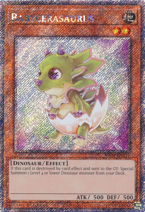 Babycerasaurus [RA04-EN131] Platinum Secret Rare | Jomio and Rueliete's Cards and Comics