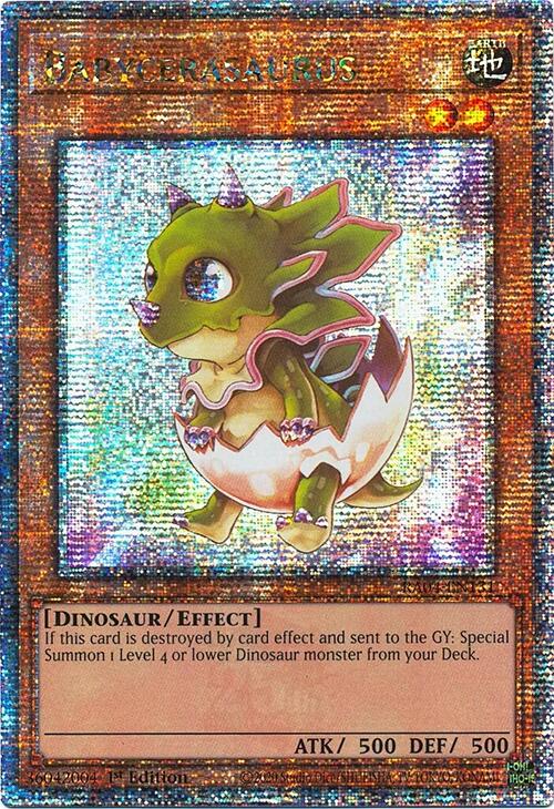 Babycerasaurus [RA04-EN131] Quarter Century Secret Rare | Jomio and Rueliete's Cards and Comics