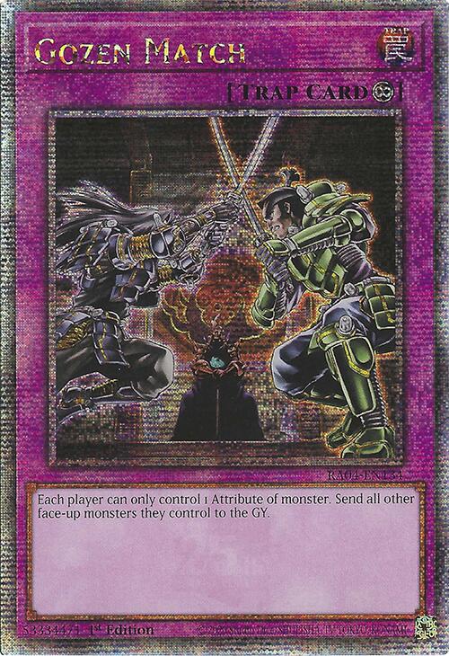 Gozen Match [RA04-EN134] Quarter Century Secret Rare | Jomio and Rueliete's Cards and Comics
