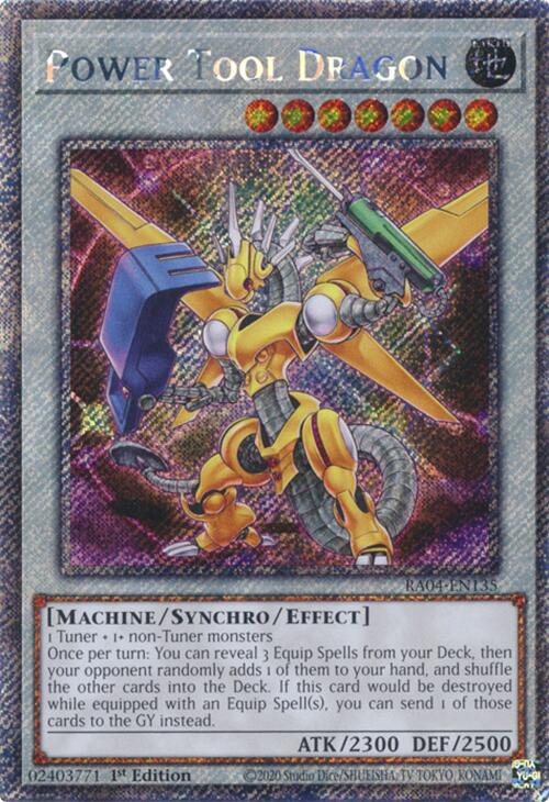 Power Tool Dragon [RA04-EN135] Platinum Secret Rare | Jomio and Rueliete's Cards and Comics