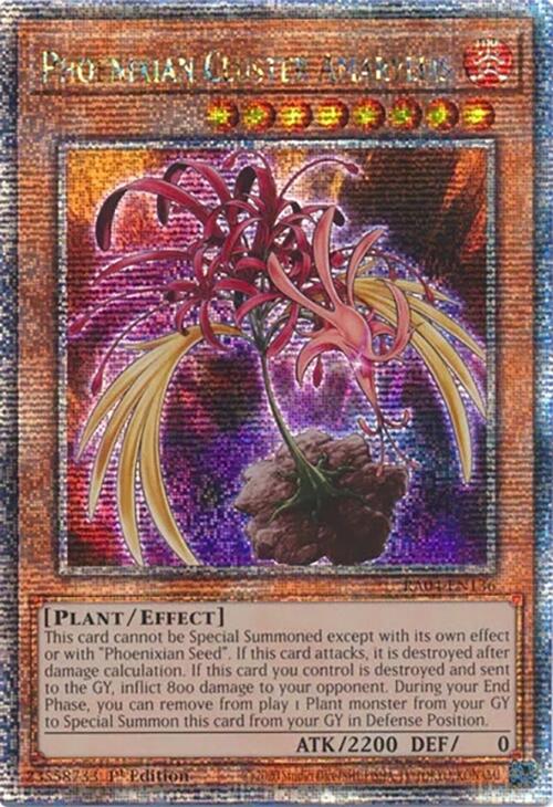 Phoenixian Cluster Amaryllis [RA04-EN136] Quarter Century Secret Rare | Jomio and Rueliete's Cards and Comics