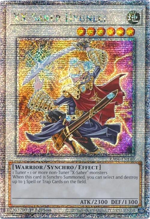 XX-Saber Hyunlei [RA04-EN140] Quarter Century Secret Rare | Jomio and Rueliete's Cards and Comics