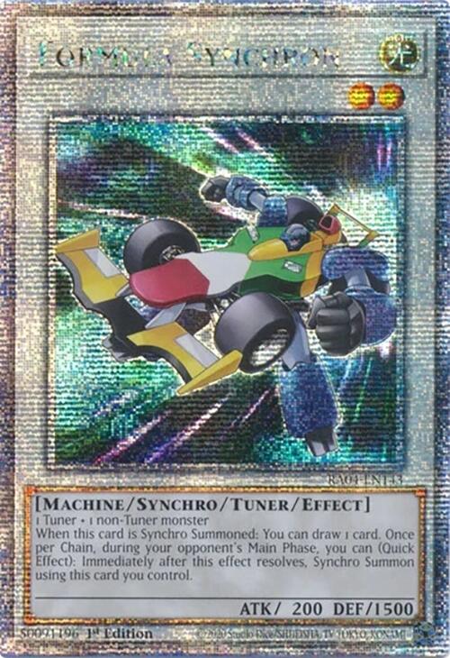 Formula Synchron [RA04-EN143] Quarter Century Secret Rare | Jomio and Rueliete's Cards and Comics