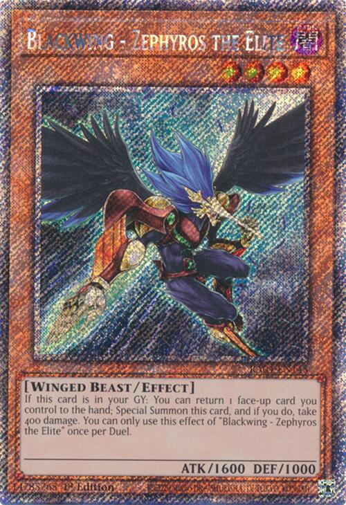 Blackwing - Zephyros the Elite [RA04-EN145] Platinum Secret Rare | Jomio and Rueliete's Cards and Comics