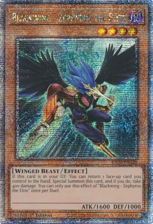Blackwing - Zephyros the Elite [RA04-EN145] Quarter Century Secret Rare | Jomio and Rueliete's Cards and Comics