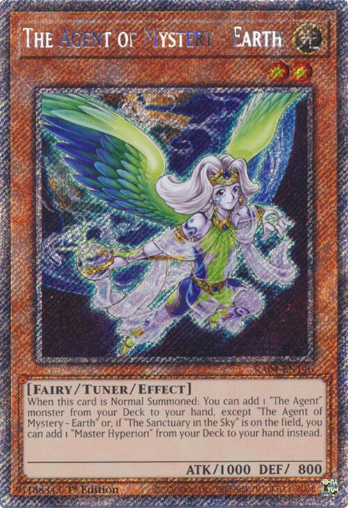 The Agent of Mystery - Earth [RA04-EN146] Platinum Secret Rare | Jomio and Rueliete's Cards and Comics