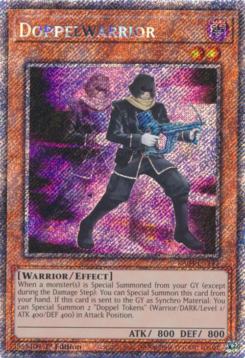Doppelwarrior [RA04-EN147] Platinum Secret Rare | Jomio and Rueliete's Cards and Comics
