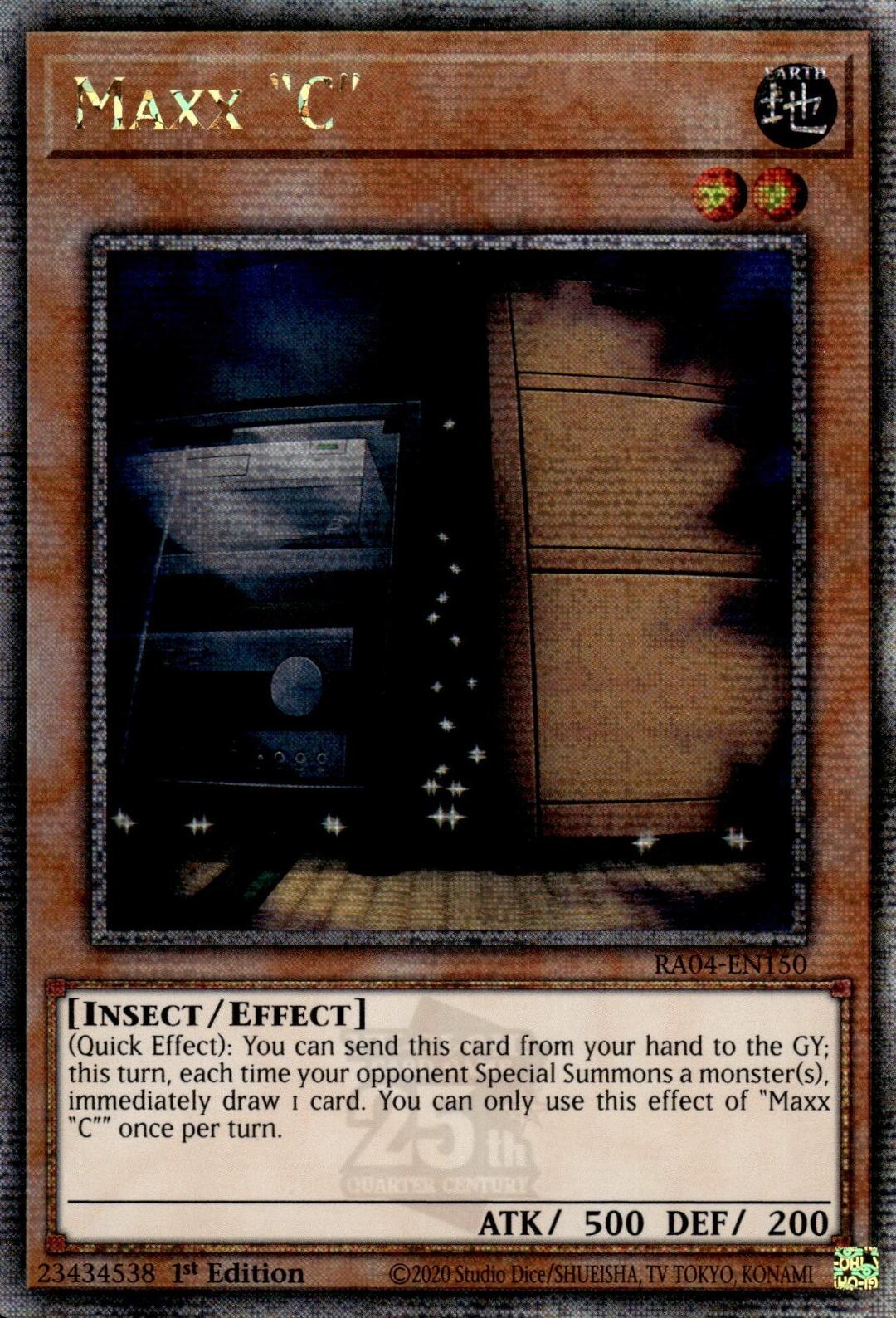 Maxx "C" [RA04-EN150] Quarter Century Secret Rare | Jomio and Rueliete's Cards and Comics