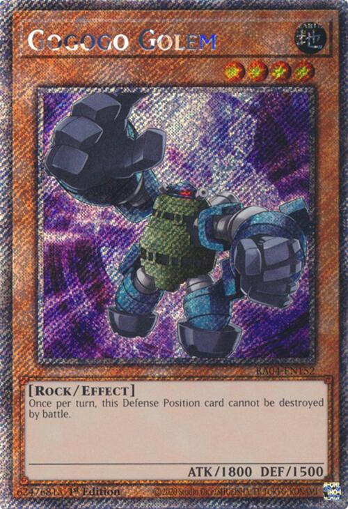Gogogo Golem [RA04-EN152] Platinum Secret Rare | Jomio and Rueliete's Cards and Comics