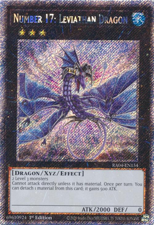 Number 17: Leviathan Dragon [RA04-EN154] Platinum Secret Rare | Jomio and Rueliete's Cards and Comics
