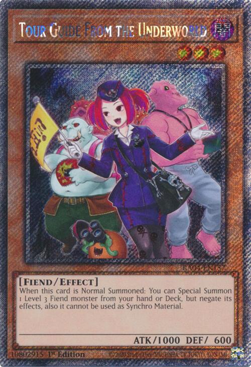 Tour Guide from the Underworld (Alternate Art) [RA04-EN157] Platinum Secret Rare | Jomio and Rueliete's Cards and Comics