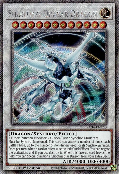 Shooting Quasar Dragon [RA04-EN158] Platinum Secret Rare | Jomio and Rueliete's Cards and Comics