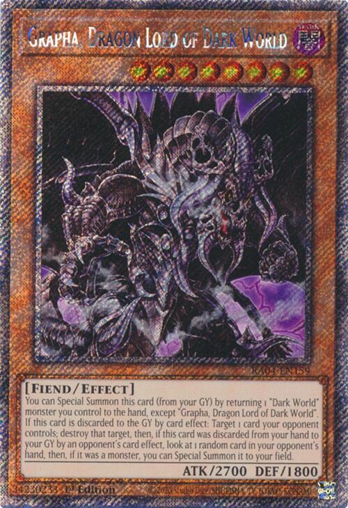Grapha, Dragon Lord of Dark World [RA04-EN159] Platinum Secret Rare | Jomio and Rueliete's Cards and Comics