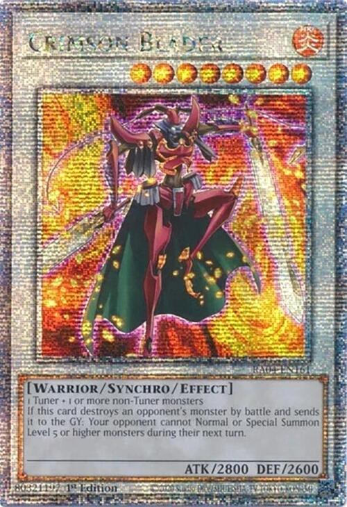 Crimson Blader [RA04-EN161] Quarter Century Secret Rare | Jomio and Rueliete's Cards and Comics