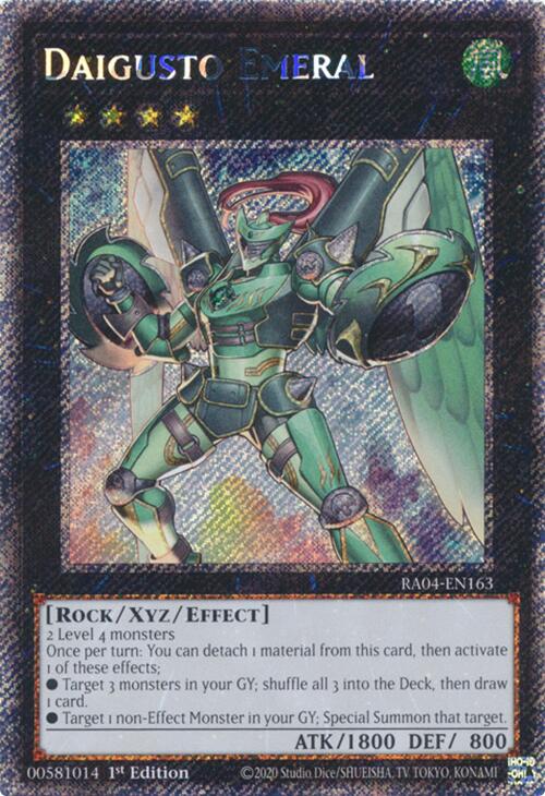 Daigusto Emeral [RA04-EN163] Platinum Secret Rare | Jomio and Rueliete's Cards and Comics