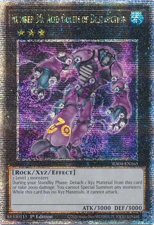 Number 30: Acid Golem of Destruction [RA04-EN165] Quarter Century Secret Rare | Jomio and Rueliete's Cards and Comics