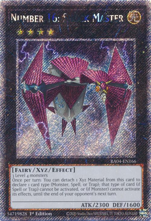 Number 16: Shock Master [RA04-EN166] Platinum Secret Rare | Jomio and Rueliete's Cards and Comics