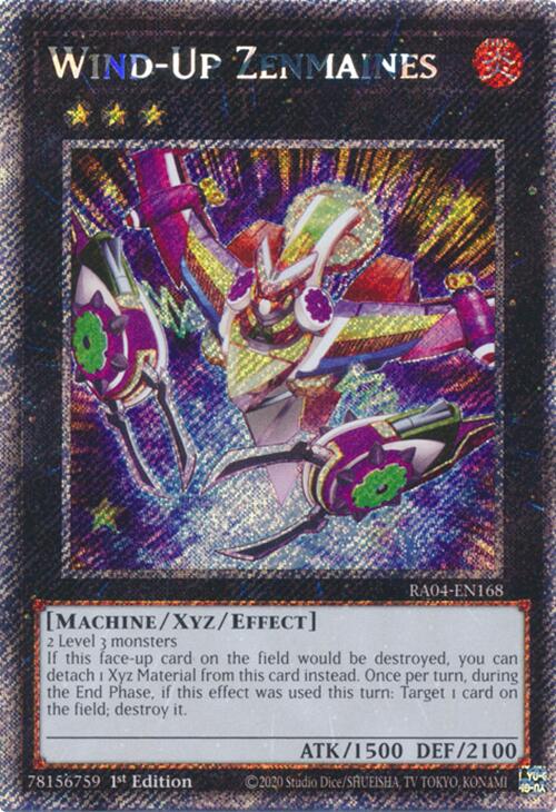 Wind-Up Zenmaines [RA04-EN168] Platinum Secret Rare | Jomio and Rueliete's Cards and Comics
