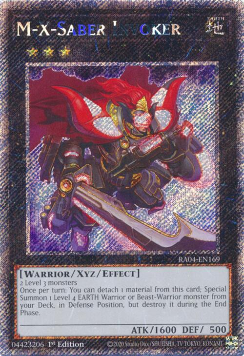 M-X-Saber Invoker [RA04-EN169] Platinum Secret Rare | Jomio and Rueliete's Cards and Comics