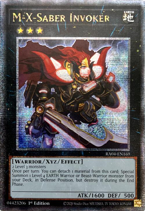 M-X-Saber Invoker [RA04-EN169] Quarter Century Secret Rare | Jomio and Rueliete's Cards and Comics