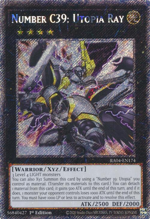 Number C39: Utopia Ray [RA04-EN174] Platinum Secret Rare | Jomio and Rueliete's Cards and Comics