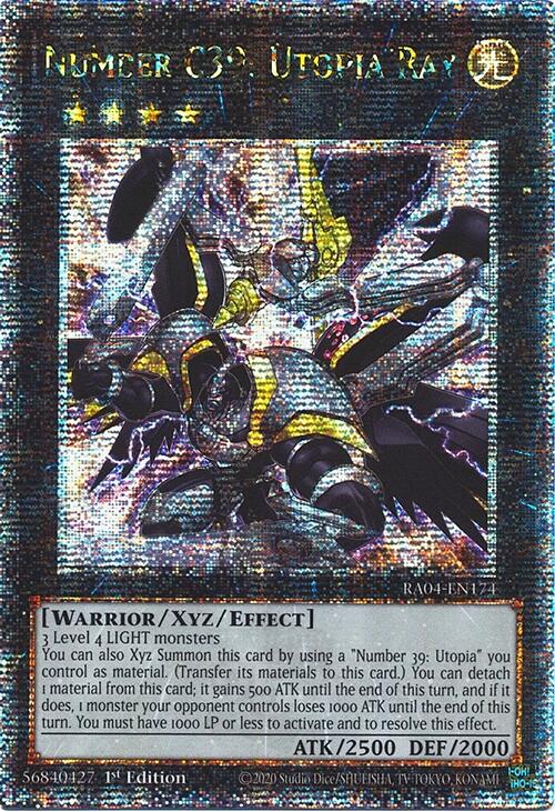 Number C39: Utopia Ray [RA04-EN174] Quarter Century Secret Rare | Jomio and Rueliete's Cards and Comics